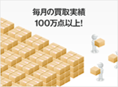 毎月の買取実績100万点以上！